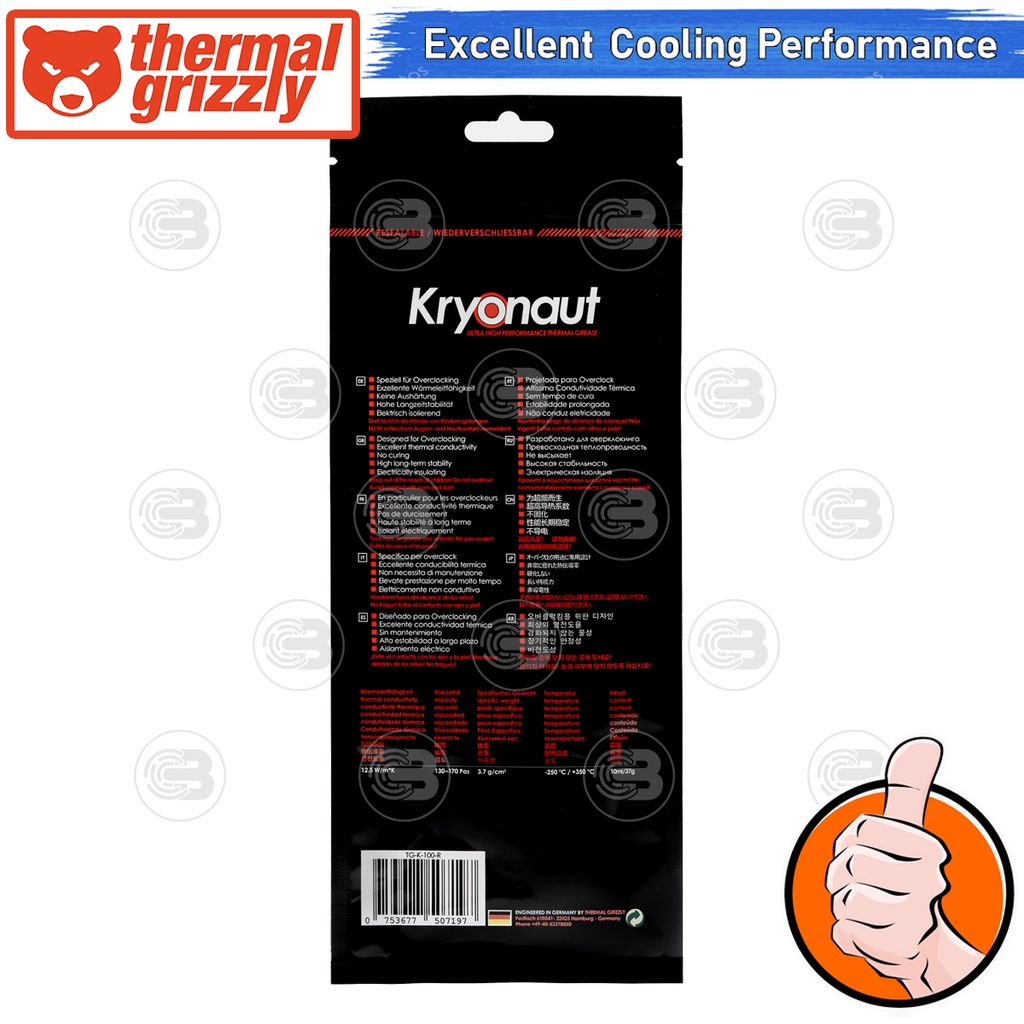 [CoolBlasterThai] Thermal Grizzly Kryonaut 37g.Thermal compound