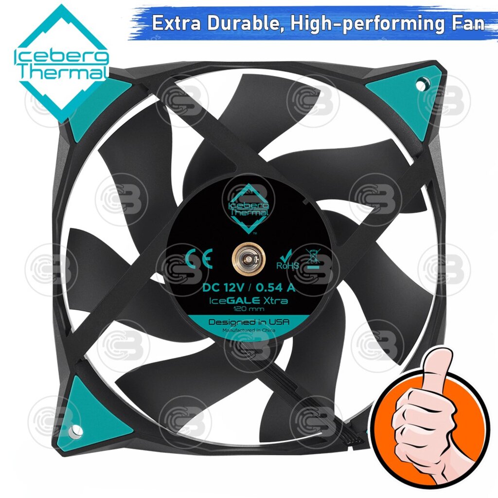 [CoolBlasterThai] Iceberg Thermal IceGALE Xtra 120 Black Fan Case (size 120 mm.) ประกัน 6 ปี