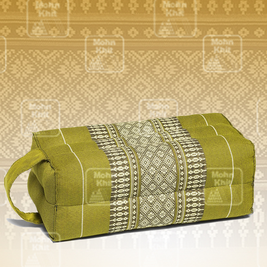 หมอนหนุนดี มีหูหิ้ว,โยคะ,The original Khit Rectangle health Pillow Thai Bolster Lumber 33x15x10 cm