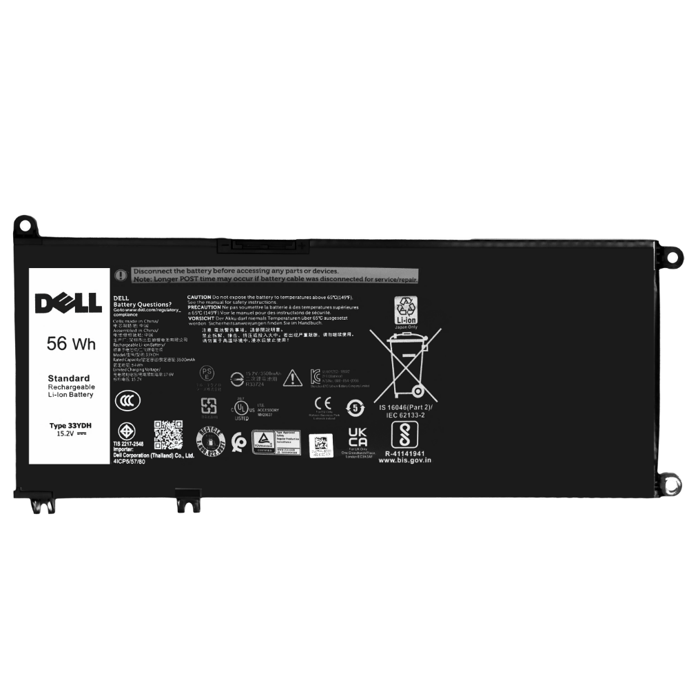 Battery Dell Inspiron 15 7570, 4-Cell 56Wh, แบตเตอรี่ Dell 33YDH ของแท้รับประกันศูนย์ Dell Thailand ราคาไม่แพง