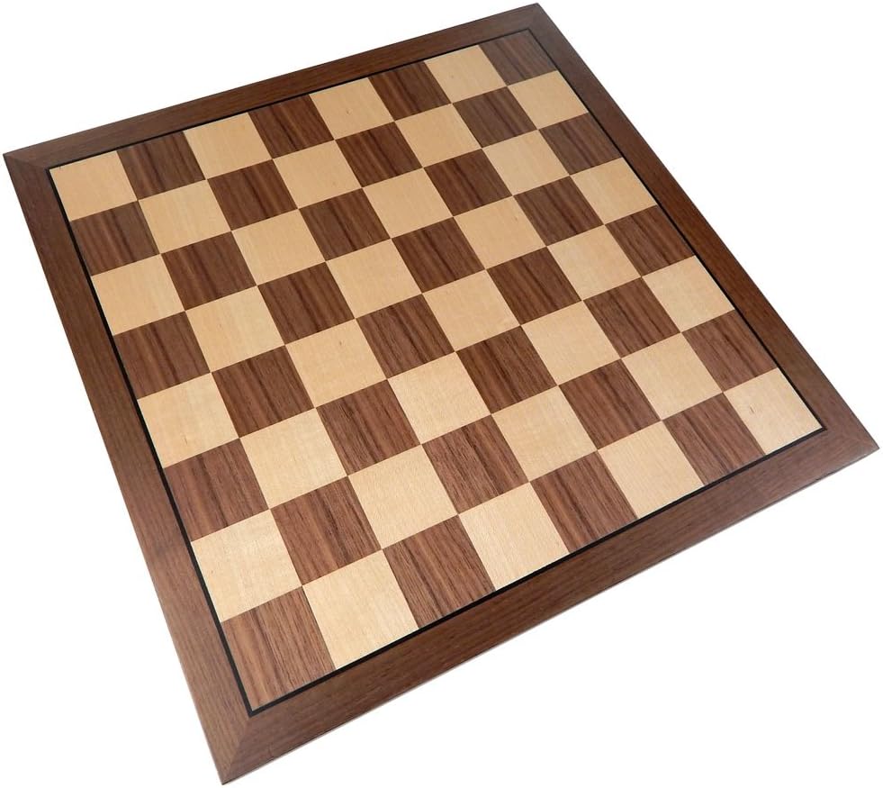21" Walnut & Maple Wooden Chess Board กระดานหมากรุกสากลไม้Walnut