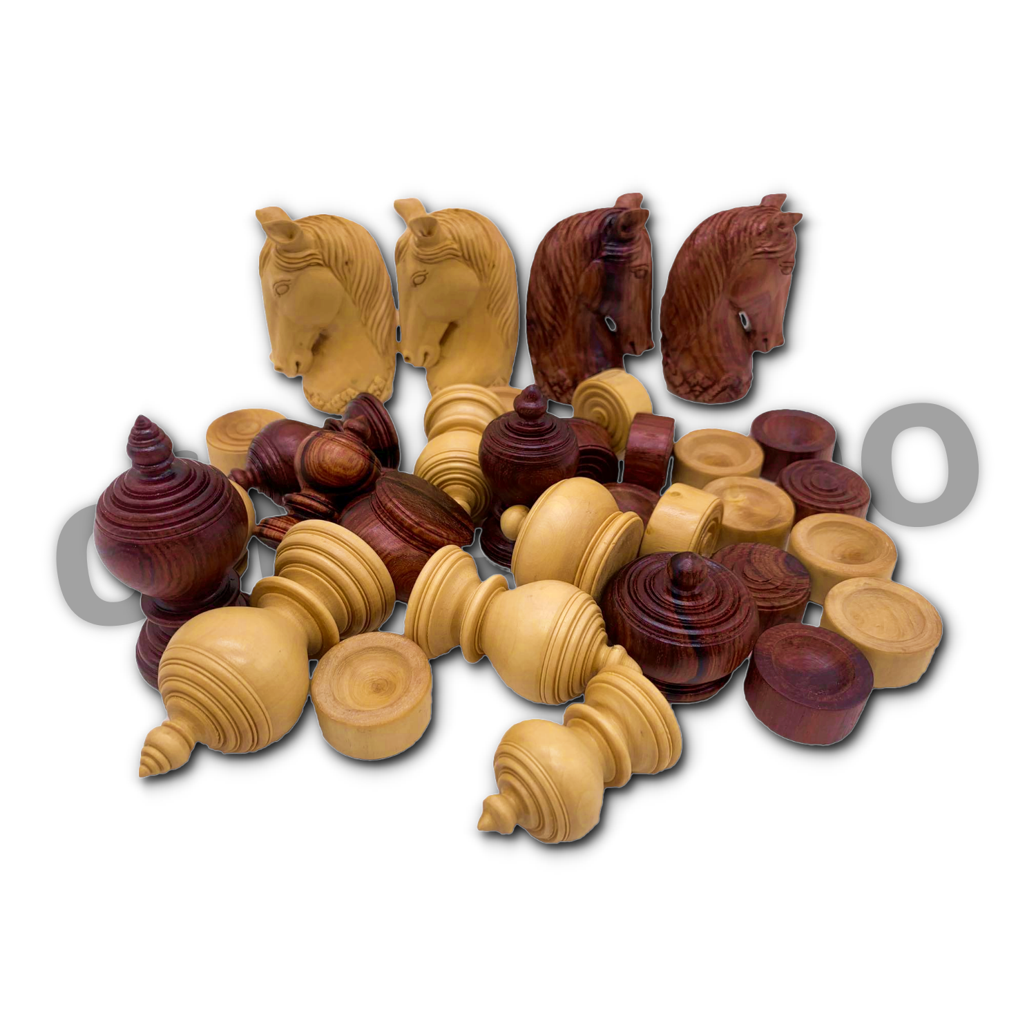 ตัวหมากรุกไทยไม้เนื้อแข็ง รุ่น Platinum set B