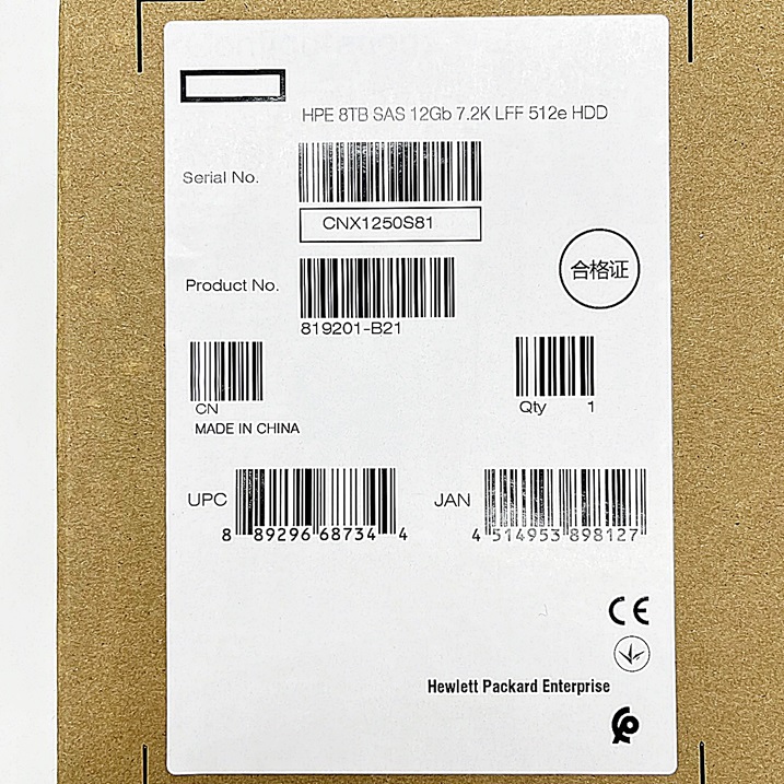HP 819201-B21, 820032-001 [TorCompTH Thailand ขาย จำหน่าย ราคา] HP 8TB 7.2K 12G SAS 512e MDL 3.5in HDD for G8-G10