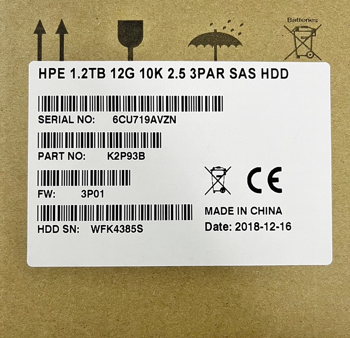 NEW HP K2P93B 840459-001 [TorCompTH Thailand ขาย จำหน่าย ราคา] HP 3PAR 8000 1.2TB 10K 12G SAS 2.5in HDD