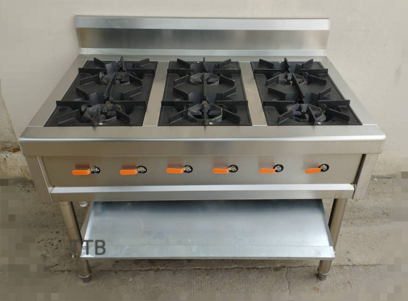 เตาฝรั่งสแตนเลส แบบ 6 หัว รุ่น : ST6-1107580