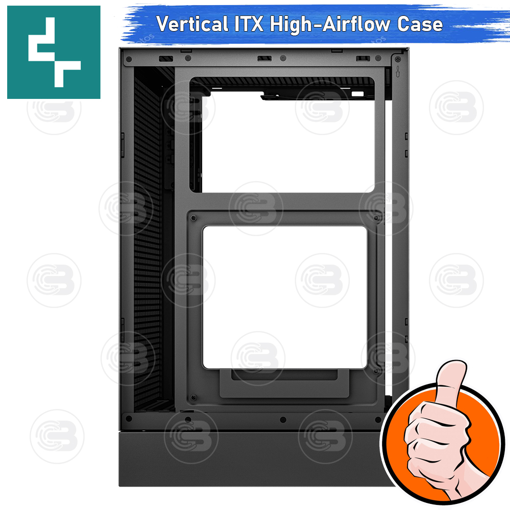 [CoolBlasterThai] DEEPCOOL CH170 Digital Vertical ITX High-Airflow PC Case Black ประกัน 1 ปี