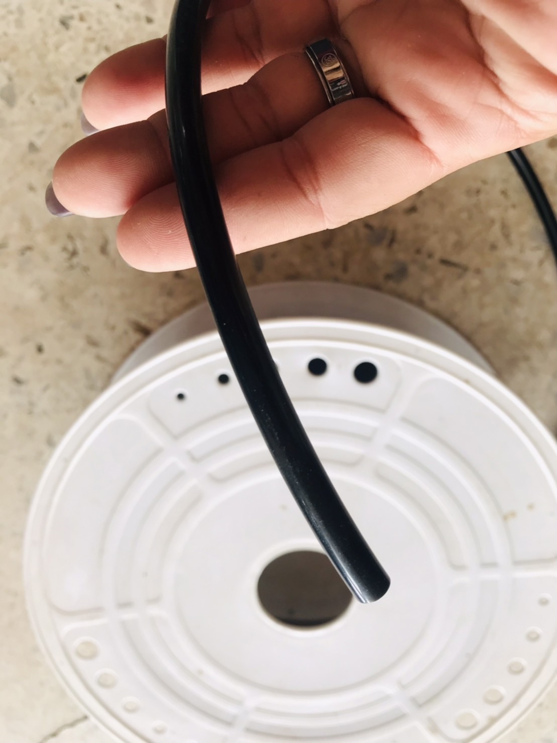 สายลม PU สีดำ ขนาด 8 มม.(Black PU air hose, size 8 mm.) แบ่งขาย(เมตร) #85800