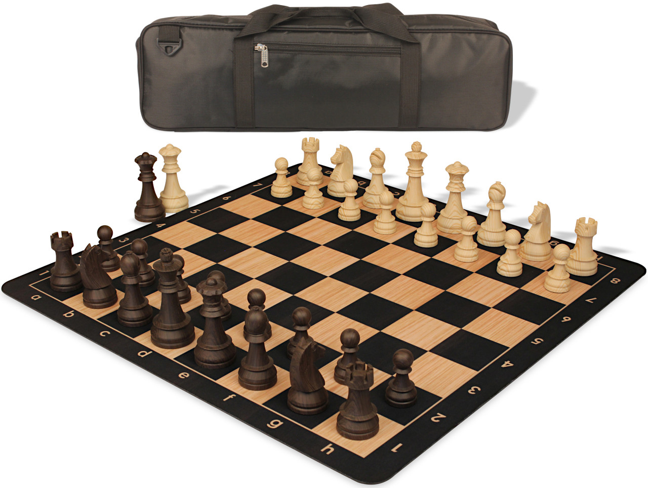 ชุดหมากรุกสากล German Knight Series Chess Set - Euro Wood Grain