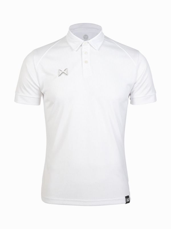 Warrix Vaffle Polo Shirt รหัส WA-222PLACL34 เสื้อโปโล วอริกซ์ แขนสั่น สีขาว WW