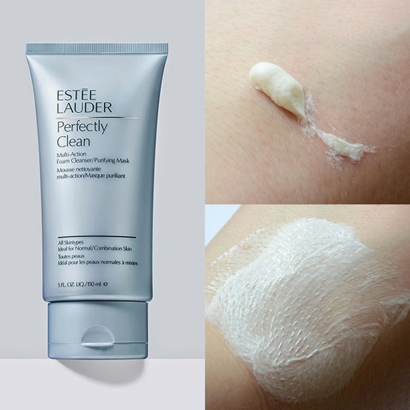 โฟม Estee Lauder Perfectly Clean Multi-Action Foam Cleanser/Purifying Mask 30ml. (1หลอด)