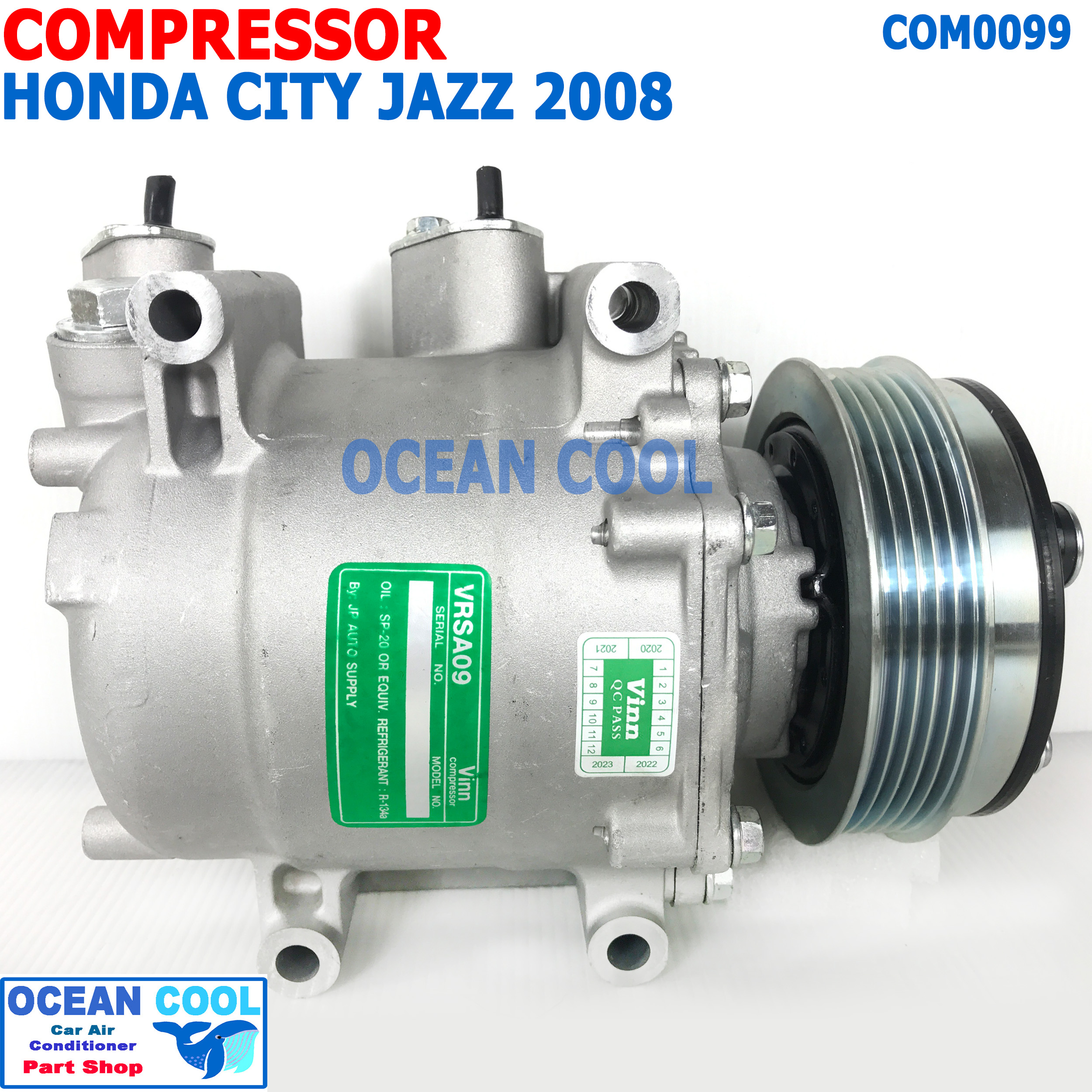 คอมเพลสเซอร์ ฮอนด้า ซิตี้ แจ๊ส 2008 - 2012 COM0099 Compressor For HONDA CITY JAZZ GE 2008 - 2012 1.5 2009 2010 2011 คอมแอร์ คอม คอมเพสเซอร์ อะไหล่แอร์ ซิตี๊ เเจ๊ส