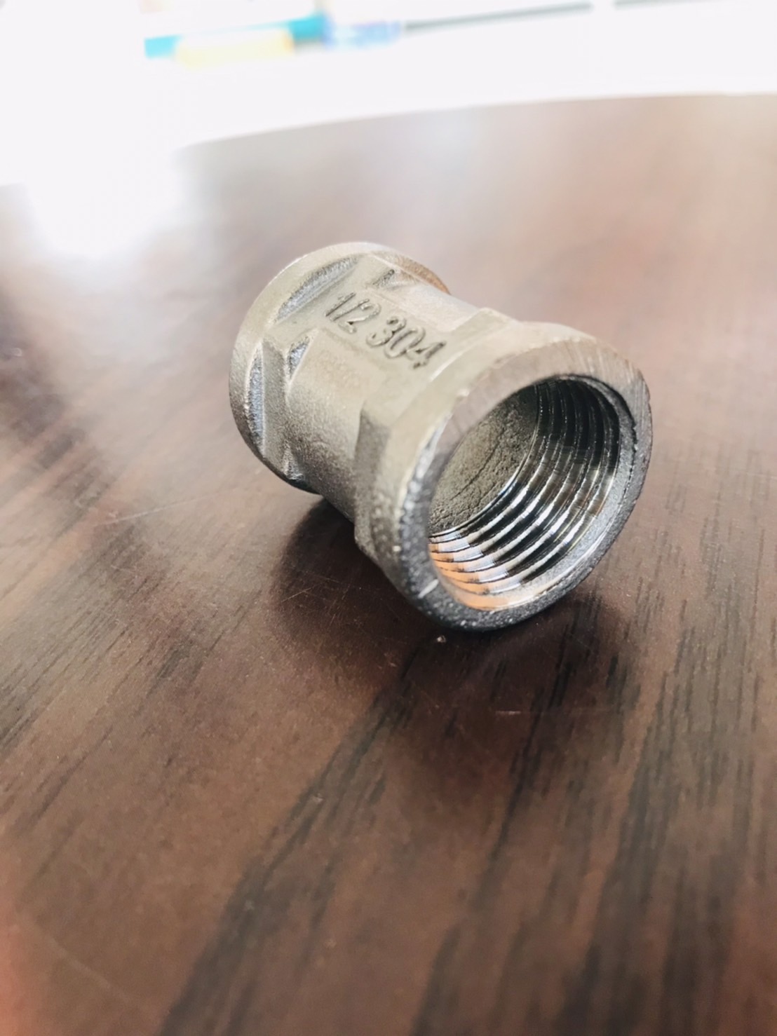 ต่อตรงสแตนเลส 304 เกลียวในขนาด 1/2 (4 หุน) #32547