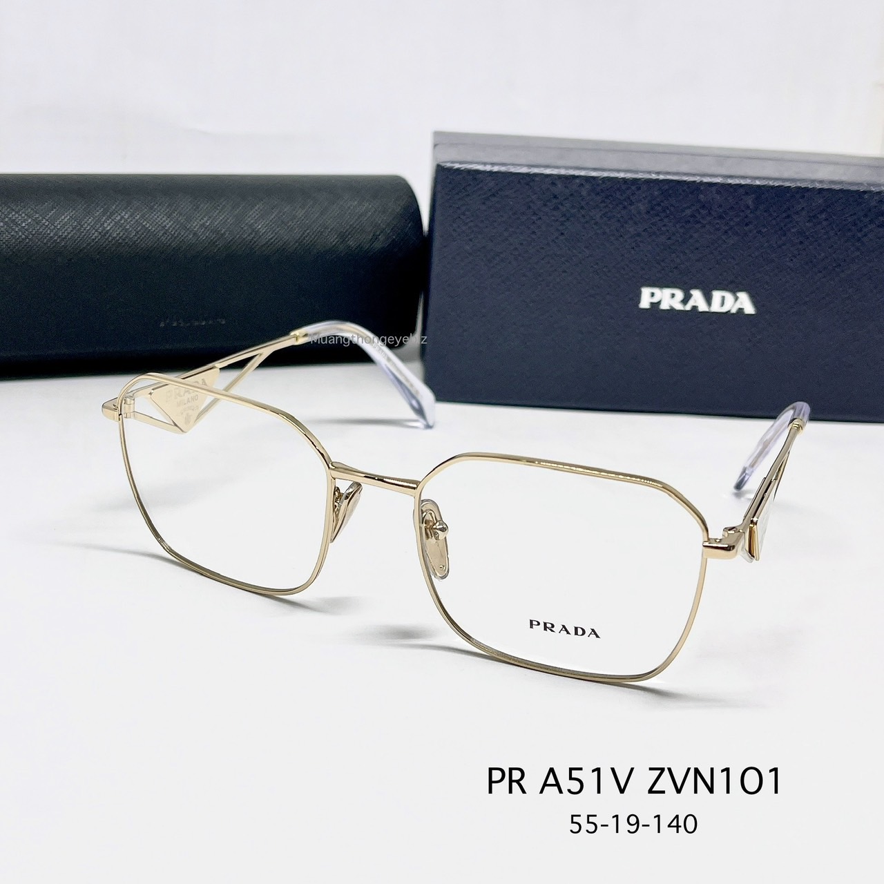 กรอบแว่นสายตา PRADA PR A51V ZVN1O1 - Pale gold