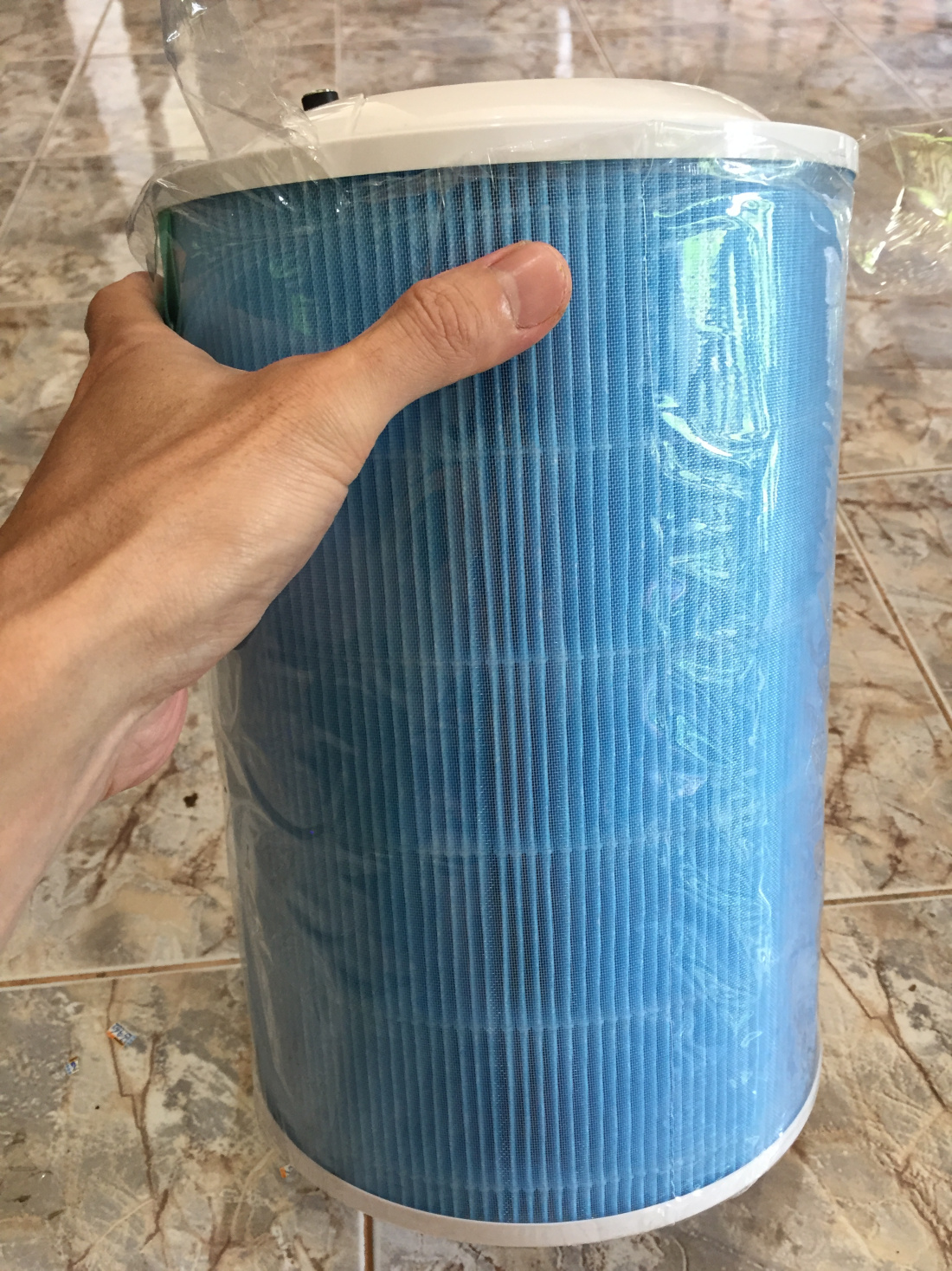 เครื่องฟอกอากาศ กรองฝุ่น PM2.5 ราคาประหยัด ไส้กรอง HEPA H12 สีฟ้า (Air Purifier)