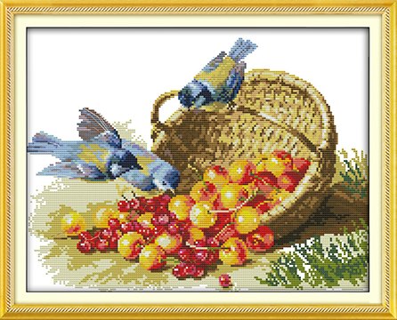 Birds & Fruits (ไม่พิมพ์/พิมพ์ลาย)
