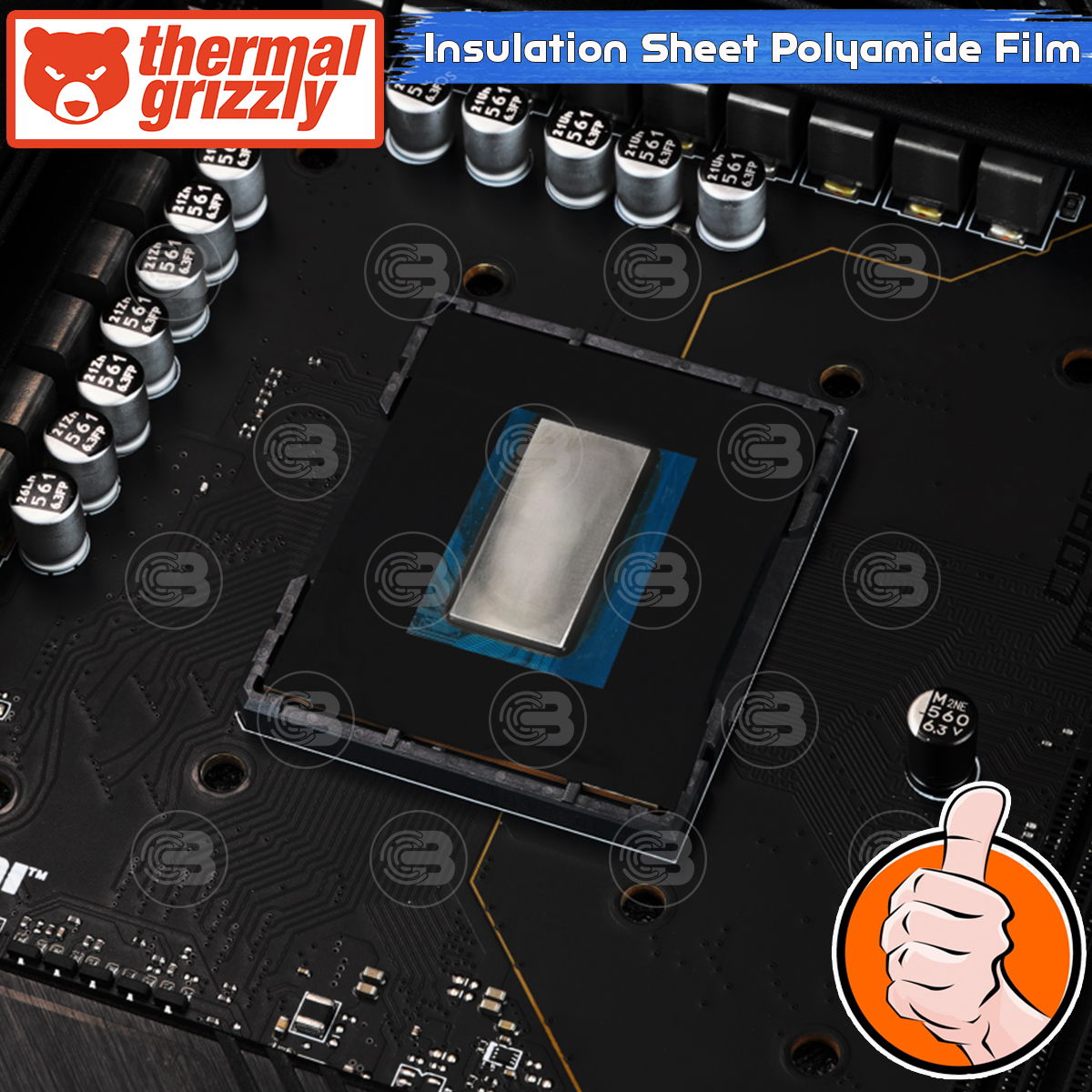 [CoolBlasterThai] Thermal Grizzly Kapton Insulation Sheet Black Edition Electrically Conductive Protection
