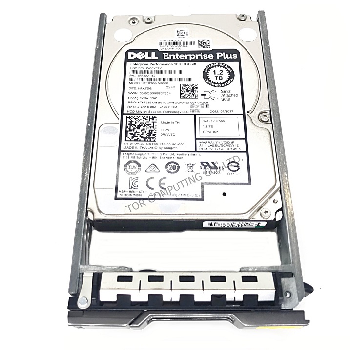 Dell RWV5D [TorCompTH Thailand - ขาย จำหน่าย ราคา] Dell 1.2TB 10K 12G SAS 2.5IN HDD for SC120 SC2020 SC4020
