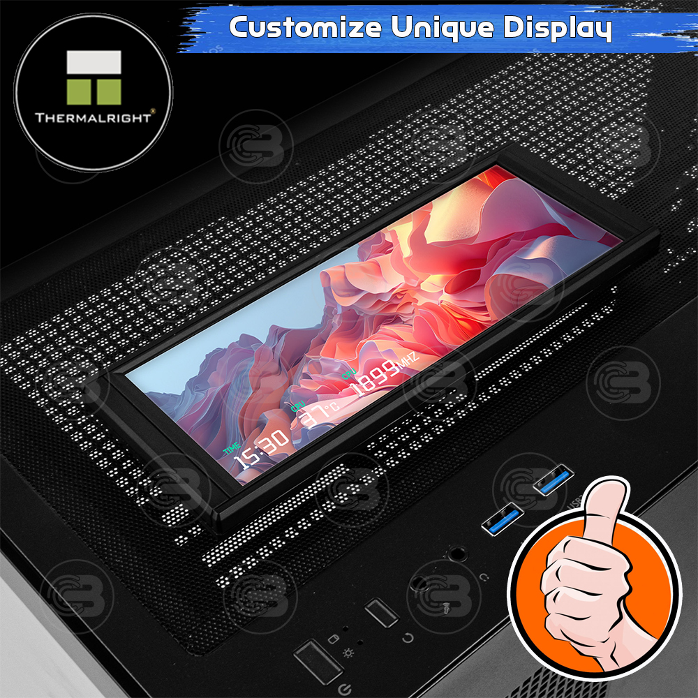 [CoolBlasterThai] Thermalright Trofeo Vision 1280×480 IPS LCD BLACK ประกัน 1 ปี