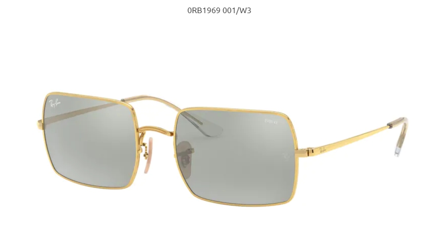 RayBan RB1969 Rectangle 001/W3 photo grey mirror grey