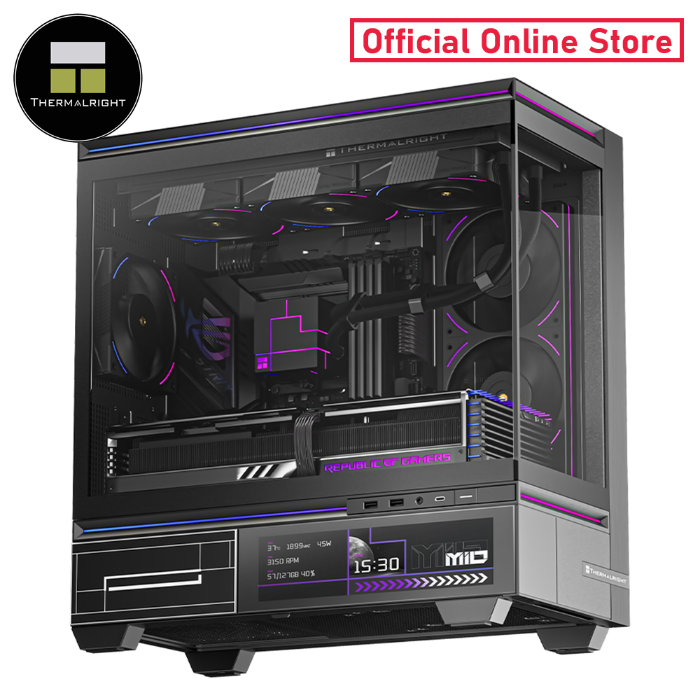 Thermalright Bundle Set Mid-Tower Temered Glass+ PSU 750W Gold+ Reverse Fan+ Air Cooler