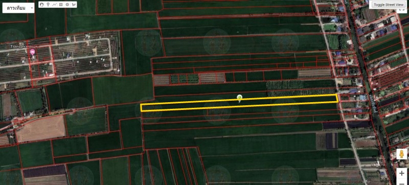 ขายที่ดินเปล่า ถ.บางแก้วฟ้า-ห้วยพลู ต.บางแก้วฟ้า อ.นครชัยศรี นครปฐม / พื้นที่ 15-3-13 ไร่