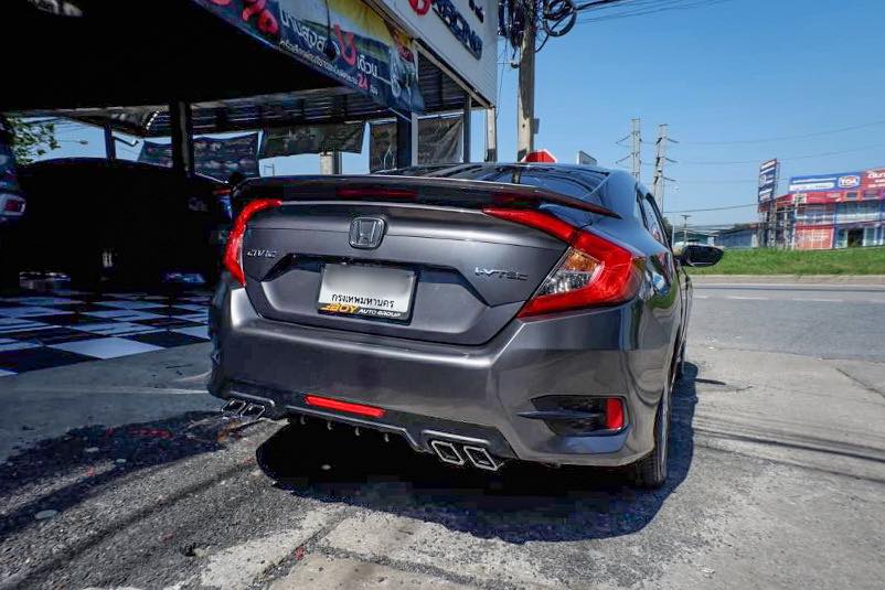 สปอยเลอร์ RS สำหรับ CIVIC FC พร้อมไฟเบรก LED รับประกันงานติดตั้ง 5 ปี