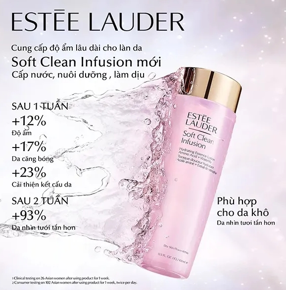 โลชั่นสำหรับผิวแห้ง Estee Lauder Soft Clean Infusion Hydrating Essence Lotion 400ml.