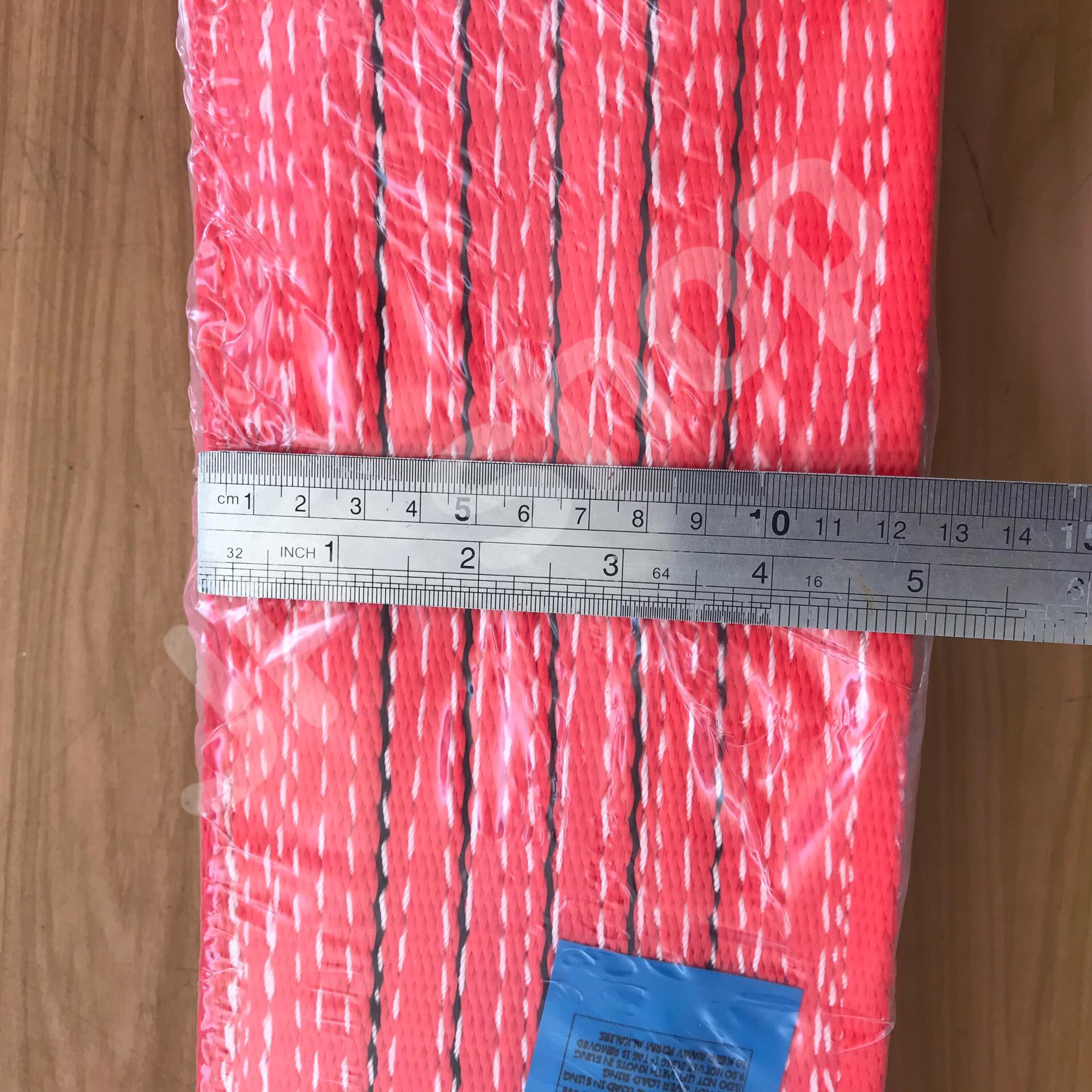 สายพานยก5ตัน ยาว 4 เมตร สีแดง หนา ทนทาน แข็งแรง สายสลิง ยกรถเครนสำหรับยกของ อุปกรณ์ยกของหนักสลิงแบนแขวน สายลาก กว้าง 5 นิ้ว ยกได้ 5 ตัน #08100