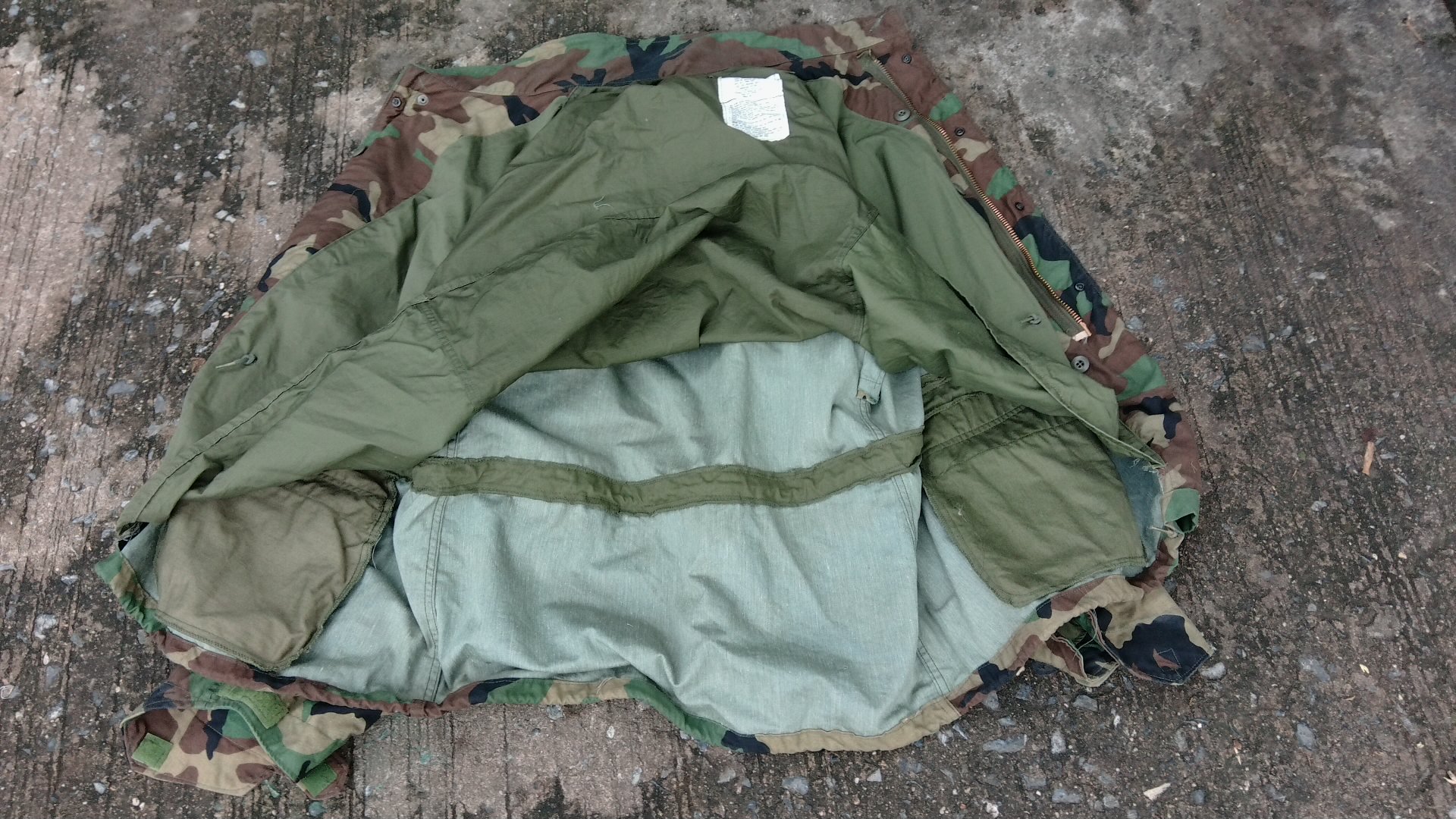 เสื้อM65 Class2 woodland X-L R