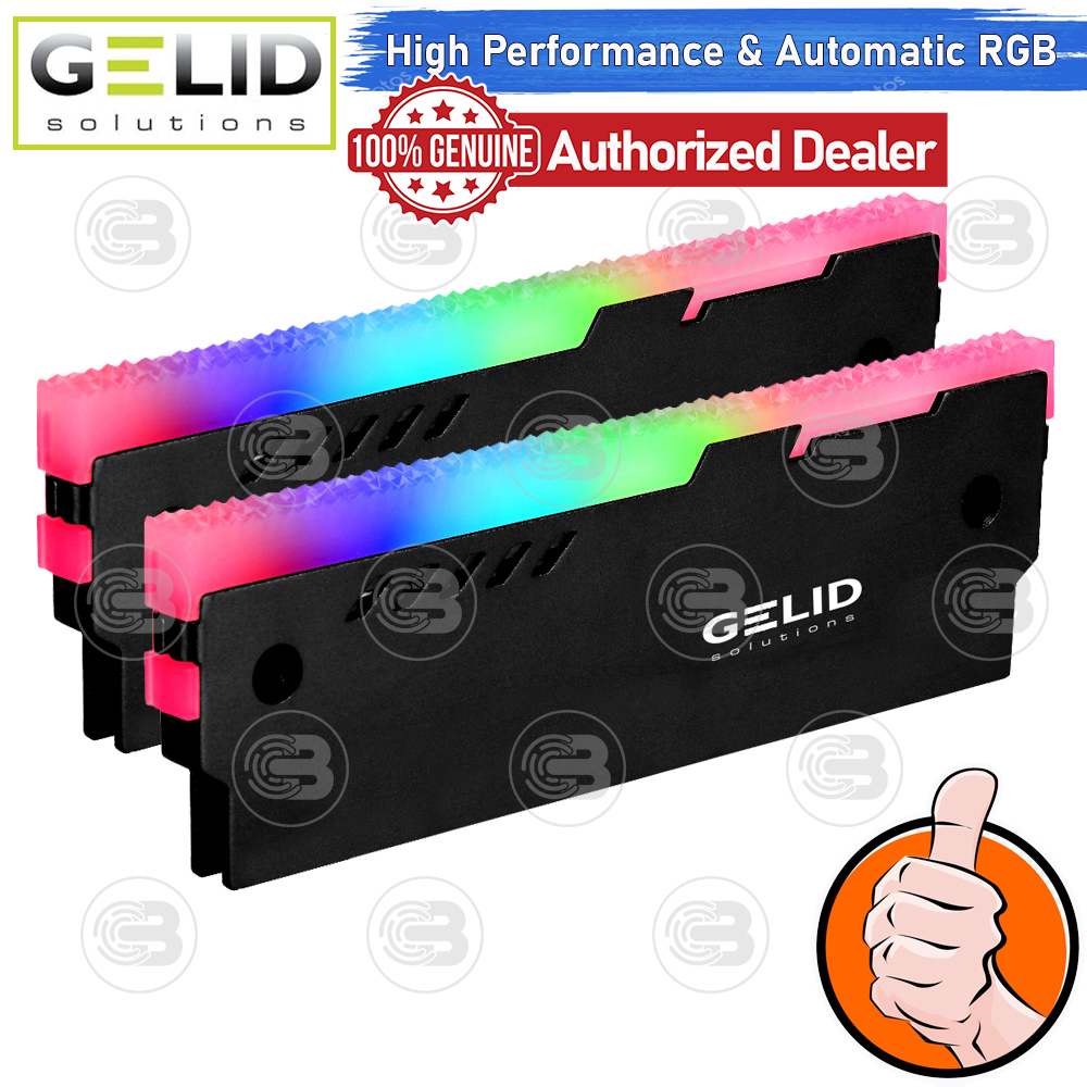 [CoolBlasterThai] GELID LUMEN RGB RAM COOLER (BLACK) ประกัน 2 ปี