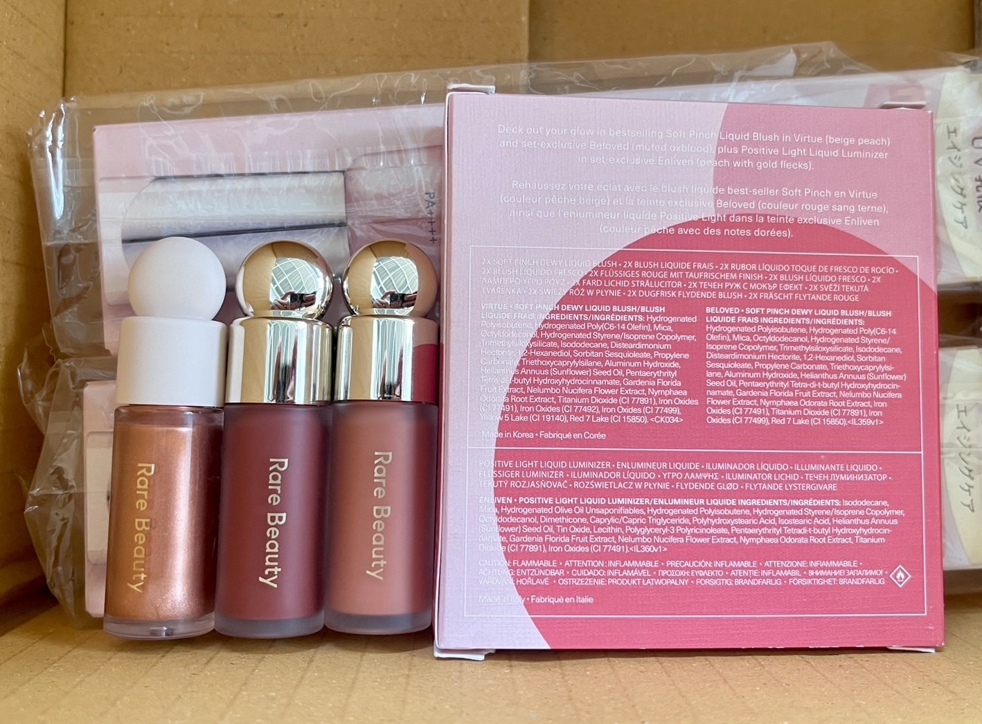 Rare Beauty Mini Blush & Luminize TRIO (Virtue, Beloved, Enliven) เซตลิมิเต็ด 3 ชิ้น