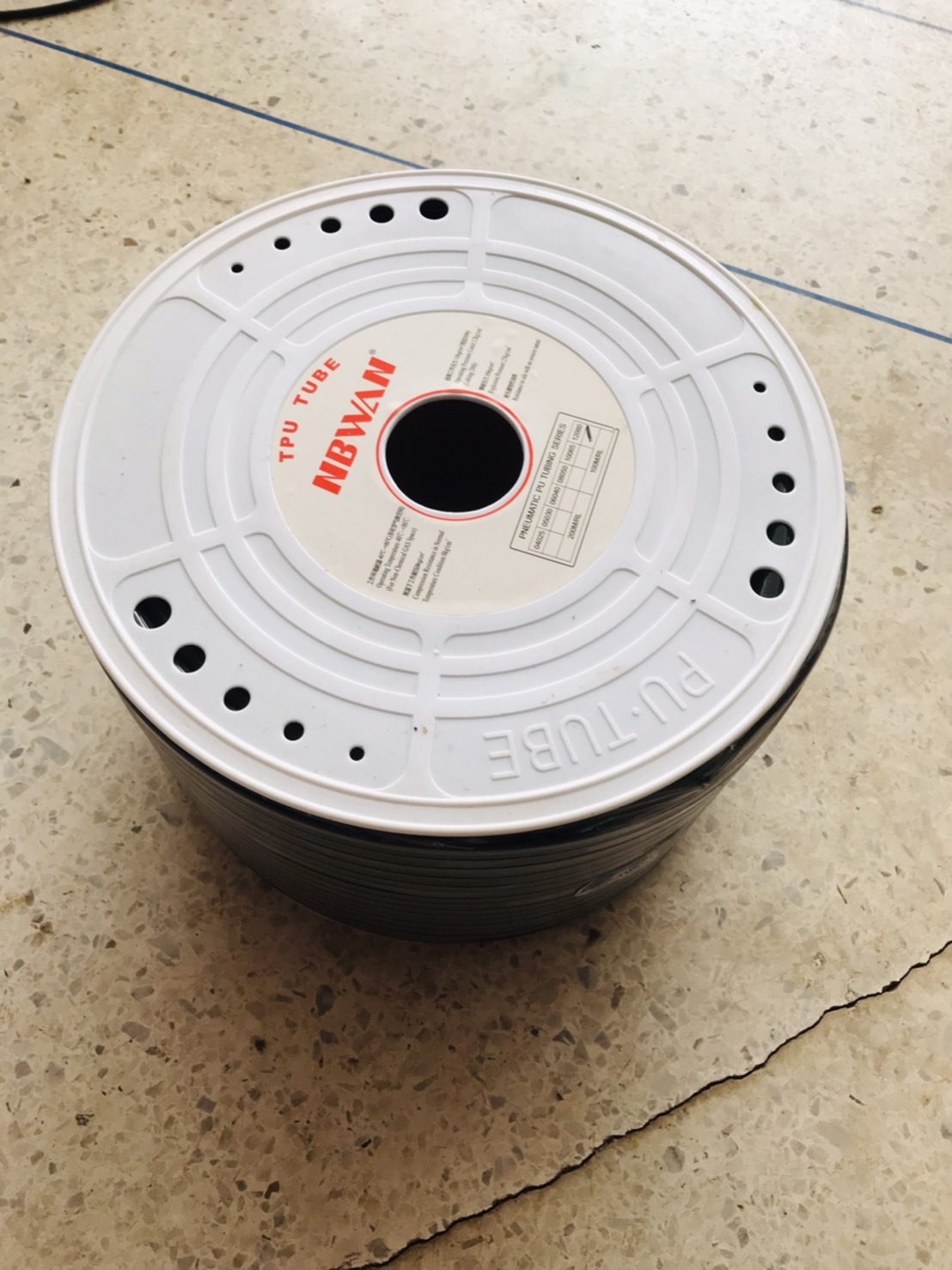 สายลม PU สีดำ ขนาด 6 มม. (Black PU air hose size 6 mm.) ยกม้วน #0615