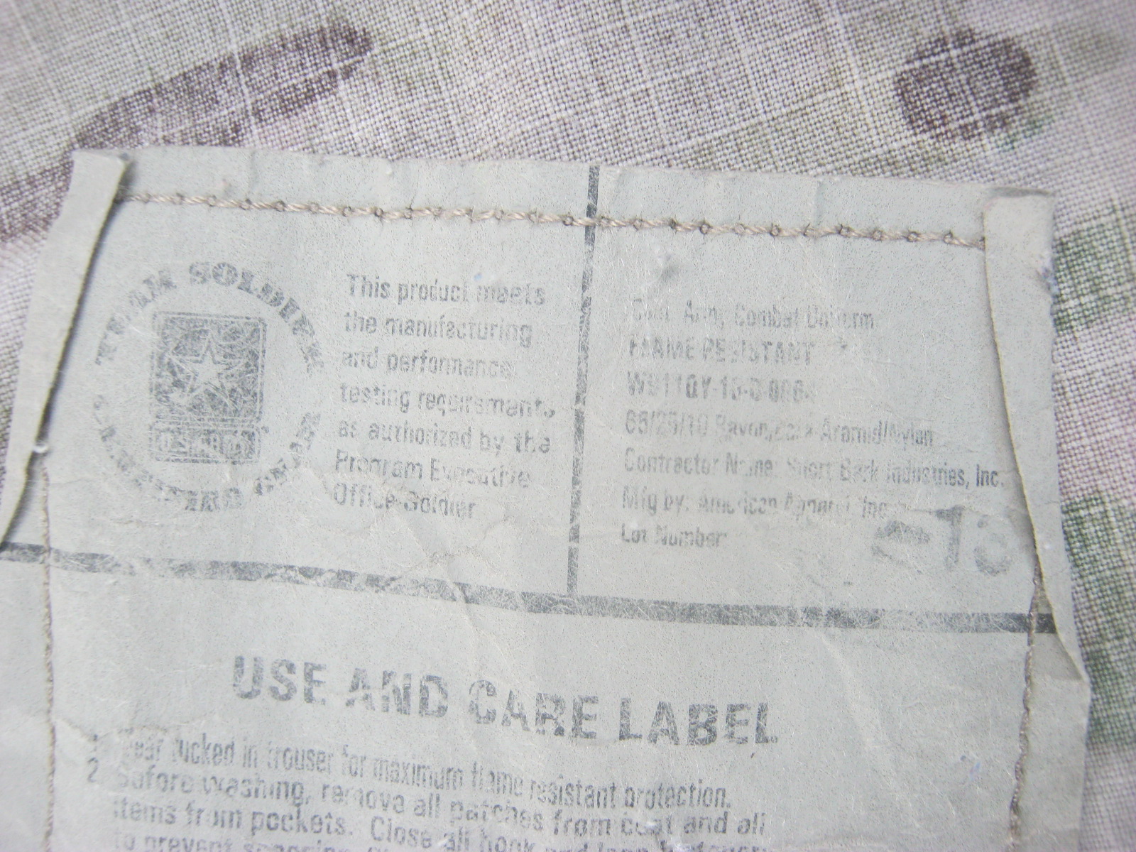 เสื้อทหารสหรัฐ ลายมัลติแคม Large short