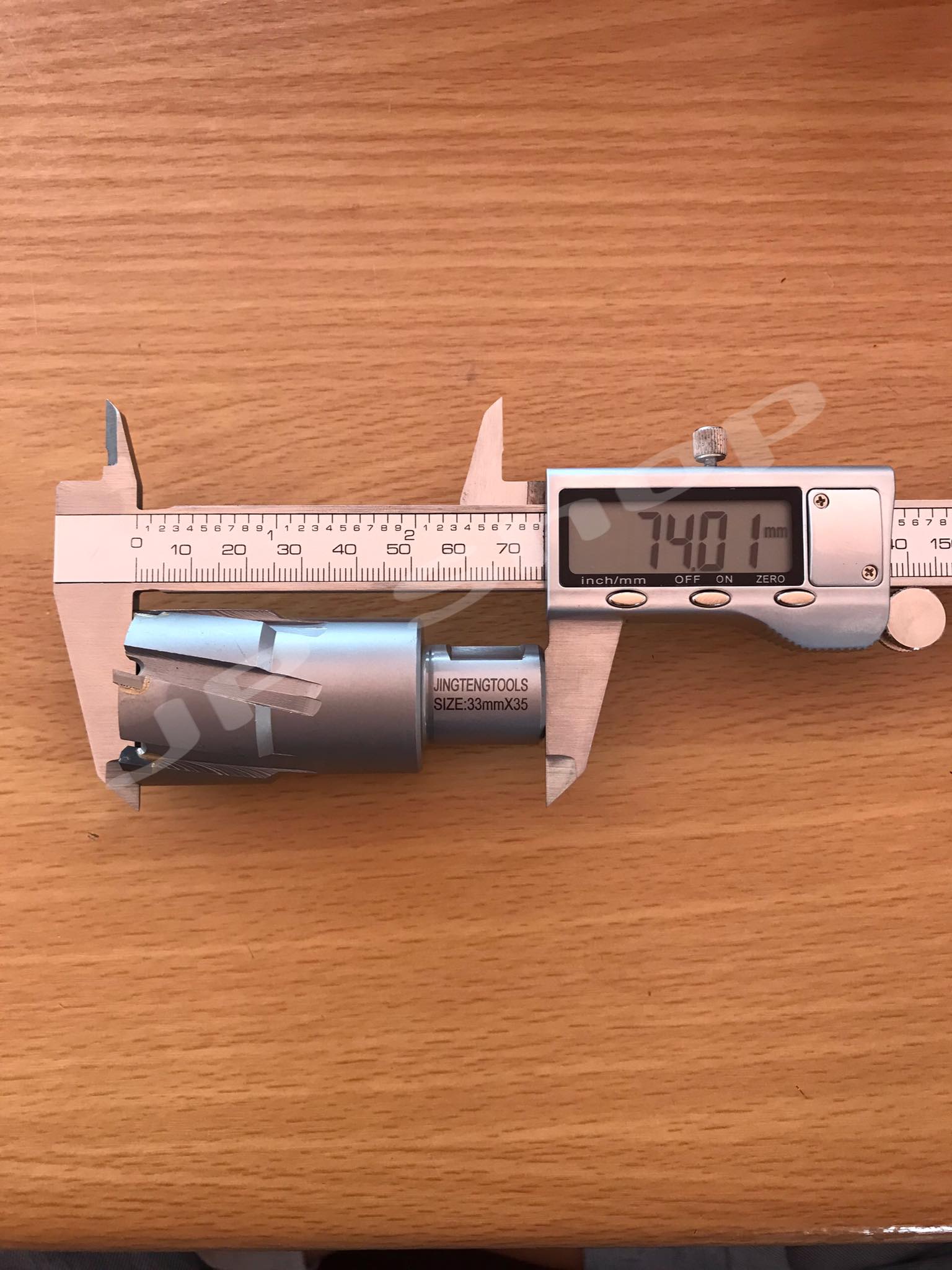ดอกสว่านเจ็ทบอส แบบโฮลซอว์คาร์ไบสำหรับเจาะเหล็กหนา ด้วยสว่านแม่เหล็กไฟฟ้า ขนาด33*35 มม. #3335