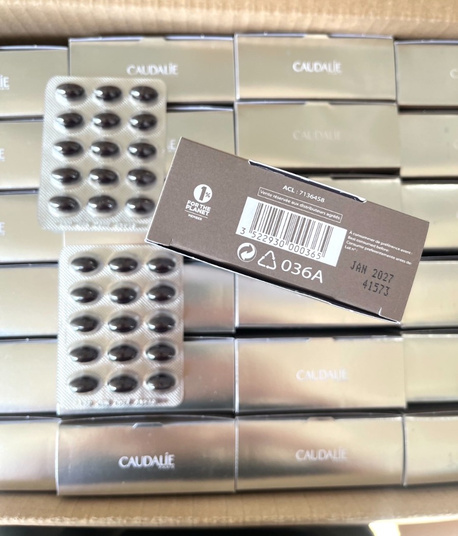 Caudalie Vinexpert Dietary Anti-Oxidant Grape Seed 30 แคปซูล ผลิตภัณฑ์เสริมอาหาร ของแท้