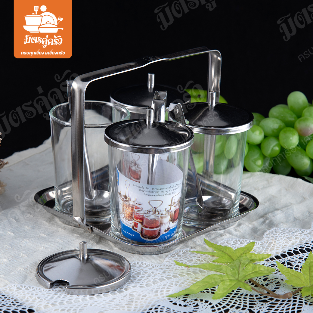 ชุดเครื่องปรุงสเตนเลส No.202 ตราสมอร์