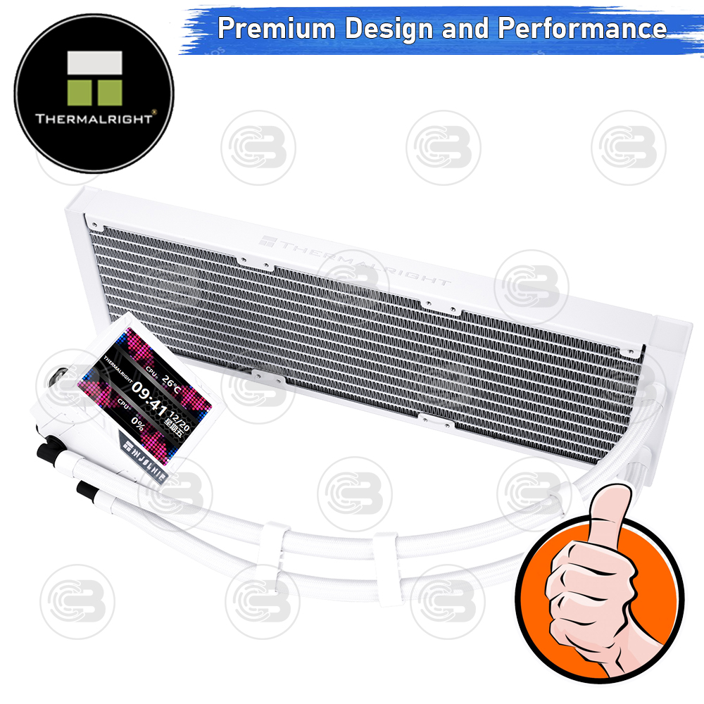 [CoolBlasterThai] Thermalright Mjolnir Vision X 360 WHITE (FANLESS) ARGB AIO Liquid CPU Cooler (AM5/LGA1851 Ready) ประกัน 5 ปี