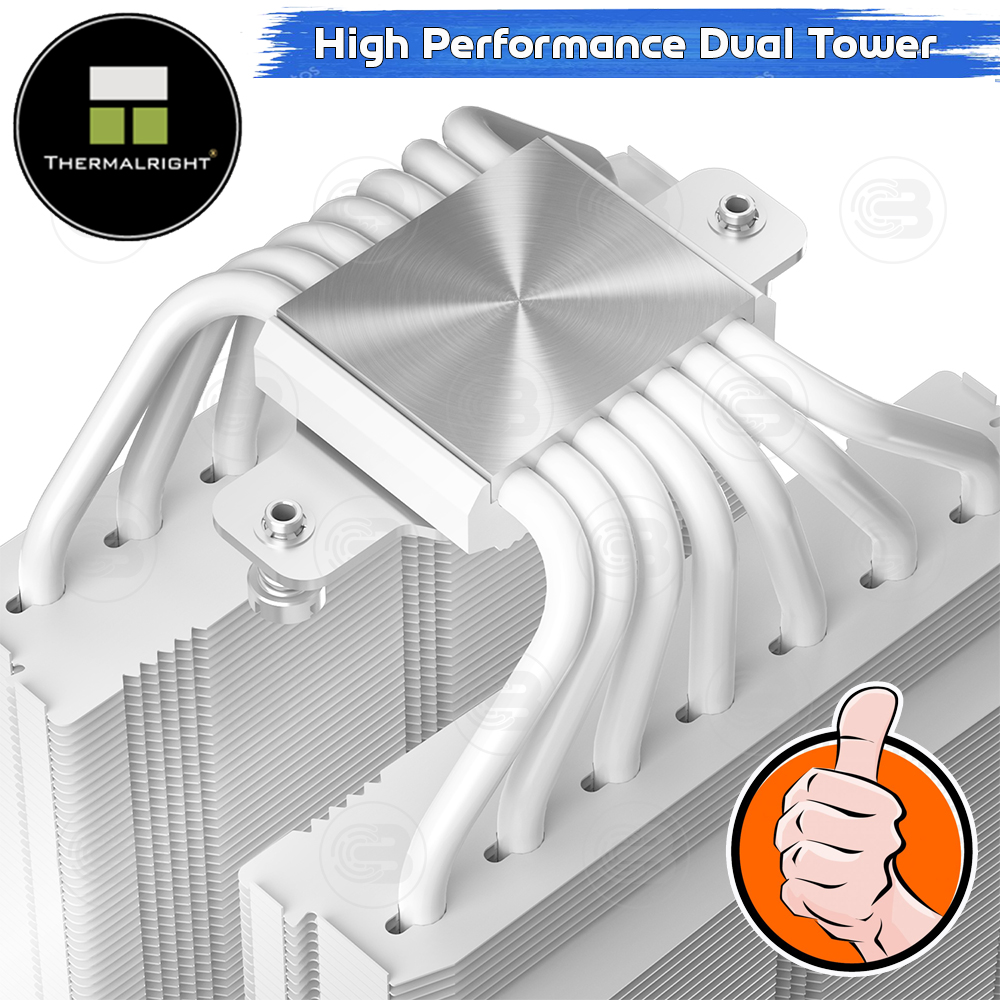 [CoolBlasterThai] Thermalright Royal Pretor 130 Ultra White CPU Heat Sink (AM5/LGA1851 Ready) ประกัน 5 ปี