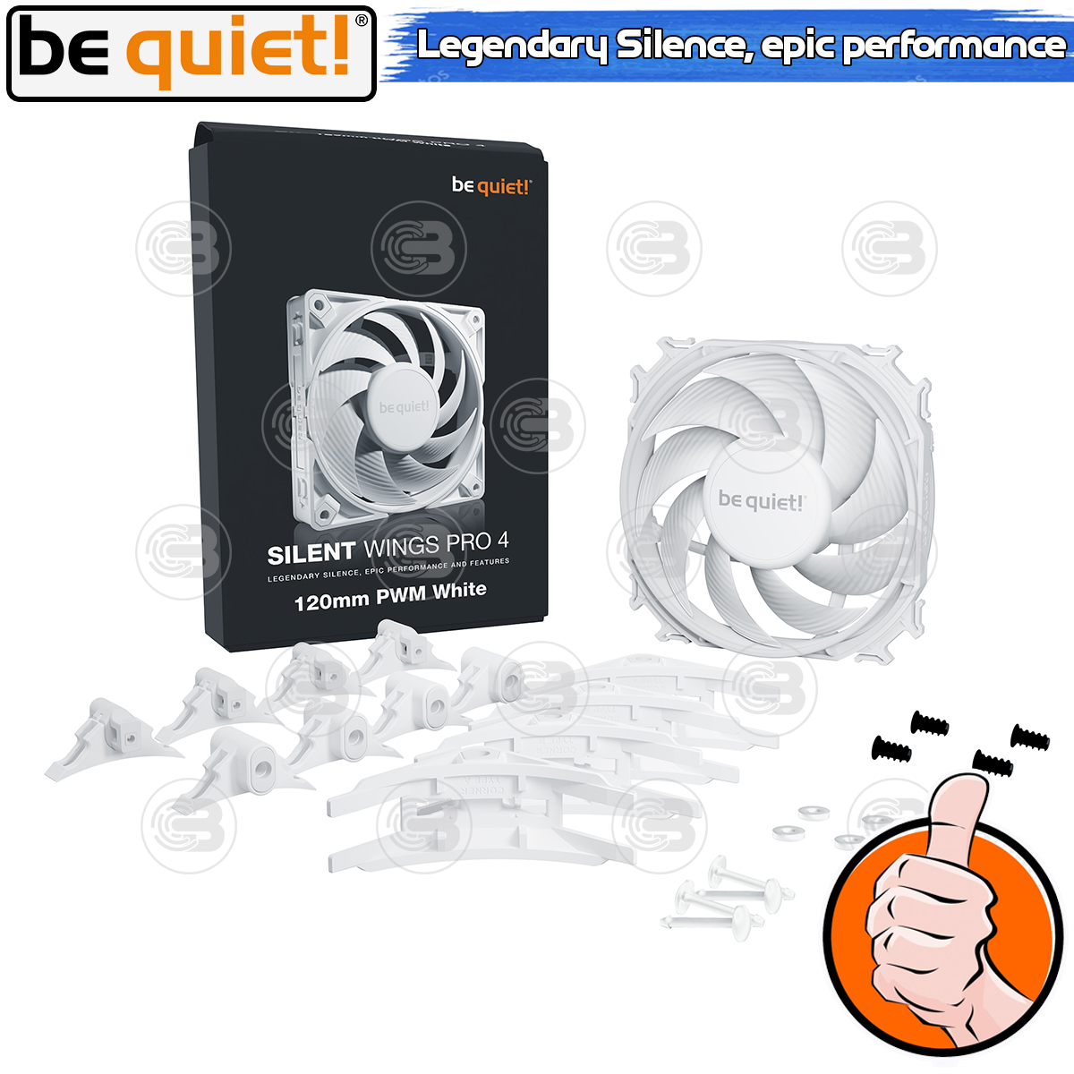 [CoolBlasterThai] Be Quiet Silent Wings Pro 4 120 PWM White PC Fan Case (BL118) ประกัน 5 ปี