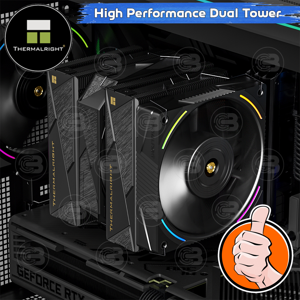 [CoolBlasterThai] Thermalright Royal Pretor 130 Ultra BLACK CPU Heat Sink (AM5/LGA1851 Ready) ประกัน 5 ปี