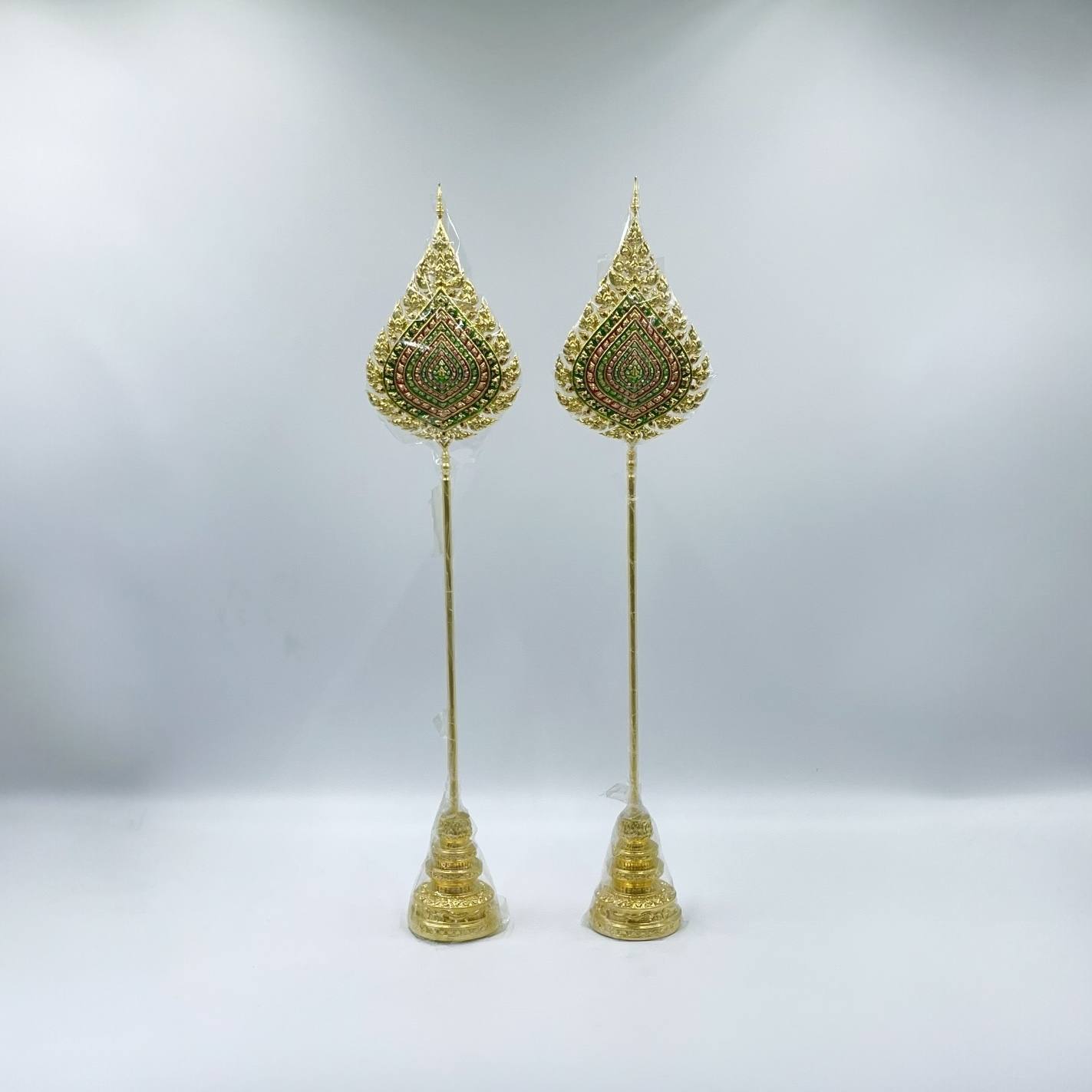 พัดยก/บังแทรก ลงยาปิดทอง