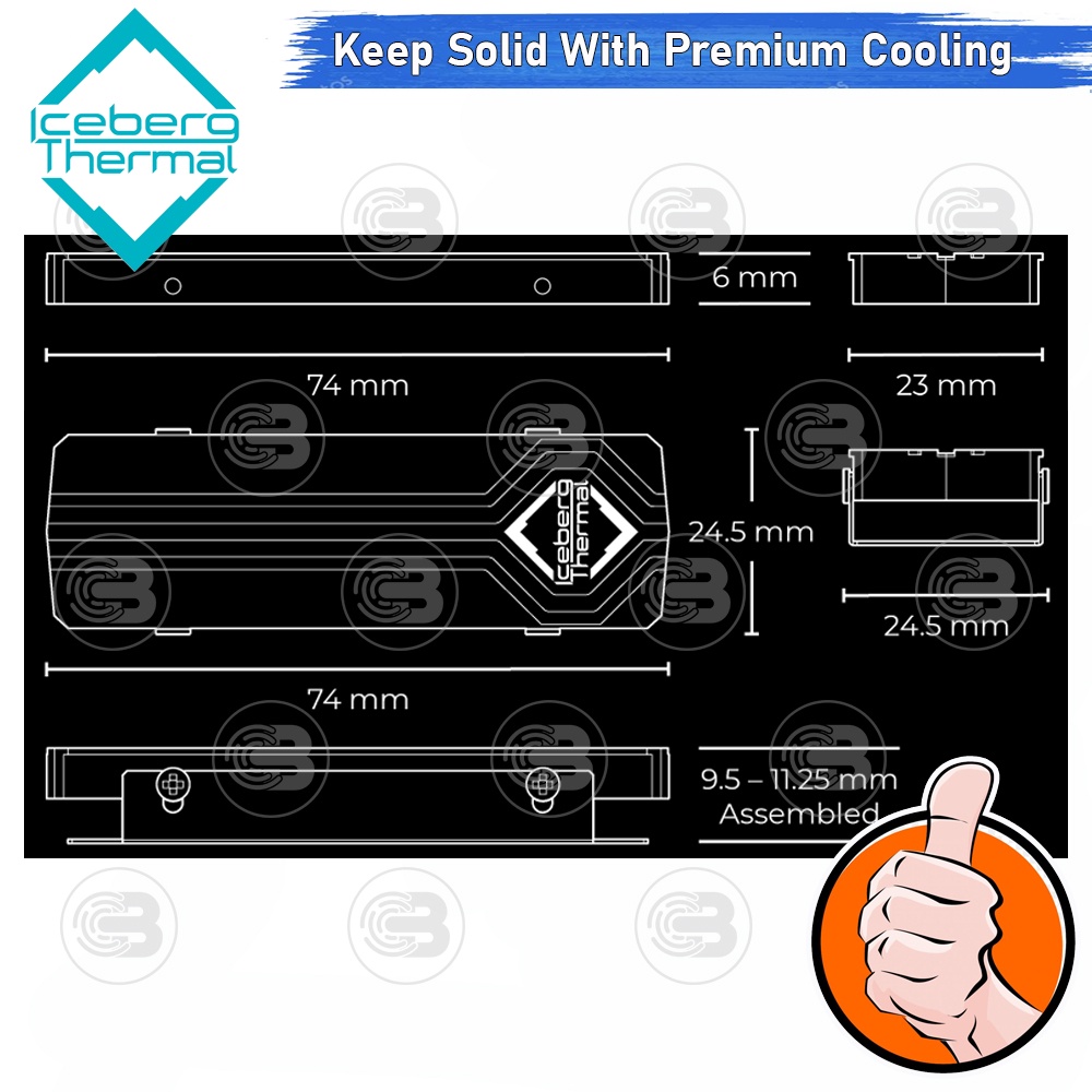[CoolBlasterThai] Iceberg Thermal IceFLOE M.2 Heatsink 2280 SSD (Complatible with PS5) ประกัน 6 ปี