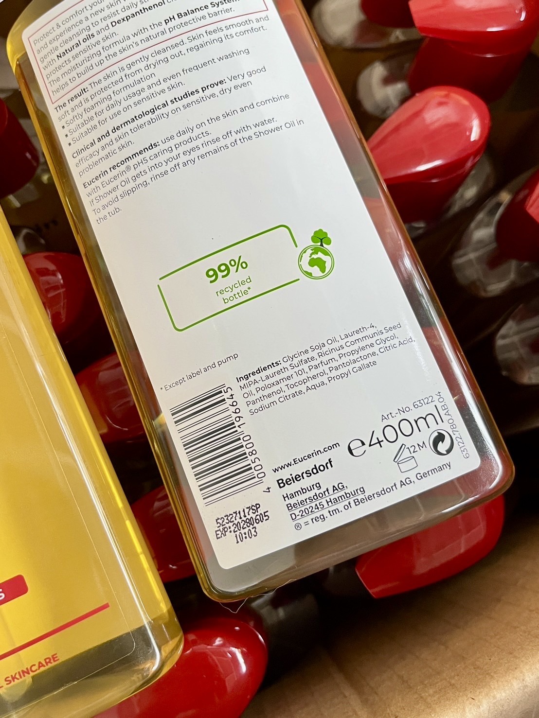 Eucerin pH5 Shower Oil 400ml. ครีมอาบน้ำผสมน้ำมัน (1ขวด)