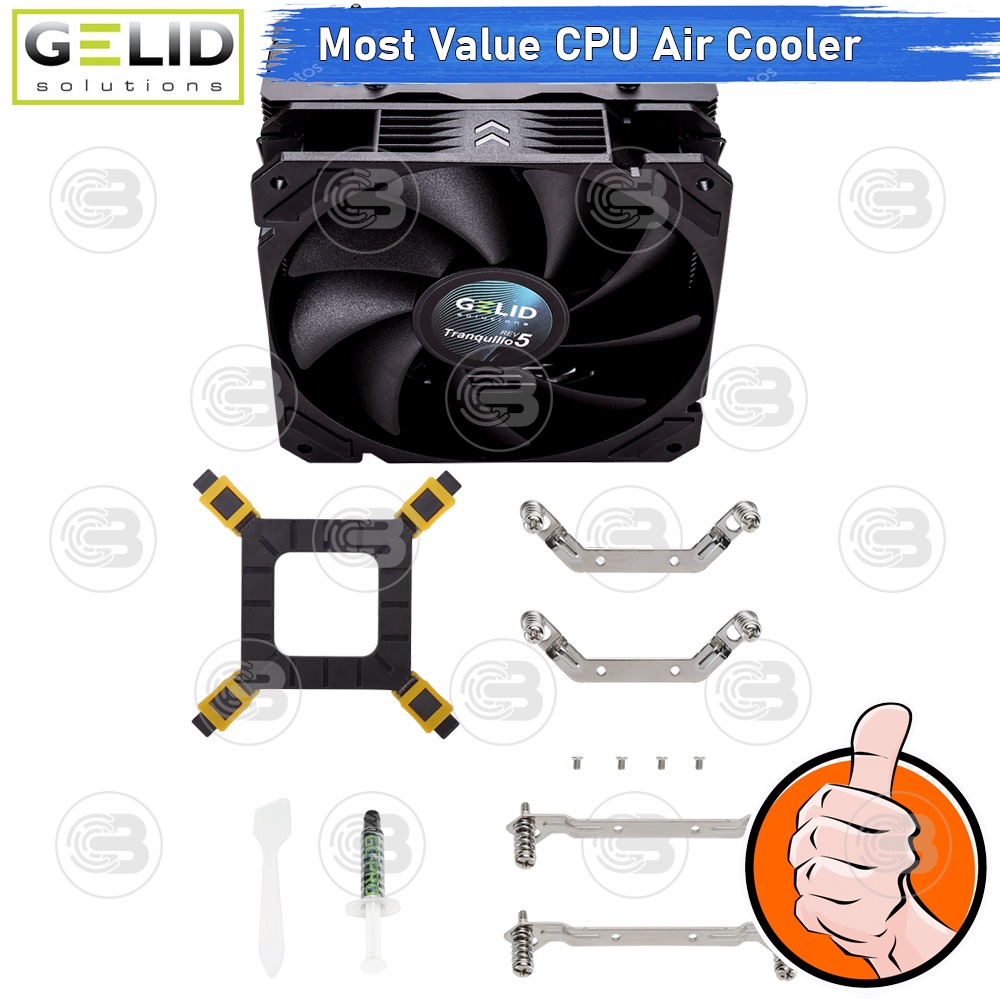 [CoolBlasterThai] GELID REV. 5 TRANQUILLO Performance CPU Cooler (LGA1700 Ready) ประกัน 5 ปี (CC-TranQ-05-A)
