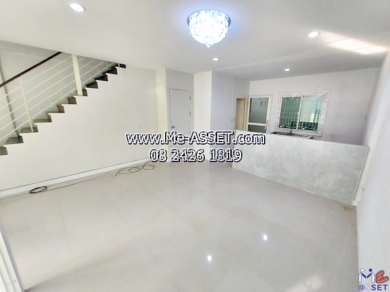 ขายทาวน์โฮม ราคาถูกต่ำกว่าประเมิน ย่าน เลียบคลองพระอุดม ซอยวัดท่าเกวียน คลองบางไผ่ วัดทองสะอาด ลาดหลุมแก้ว : ม.บ้านสวนธนาการ์เด้น : 2 ชั้น 22.7 ตร.วา