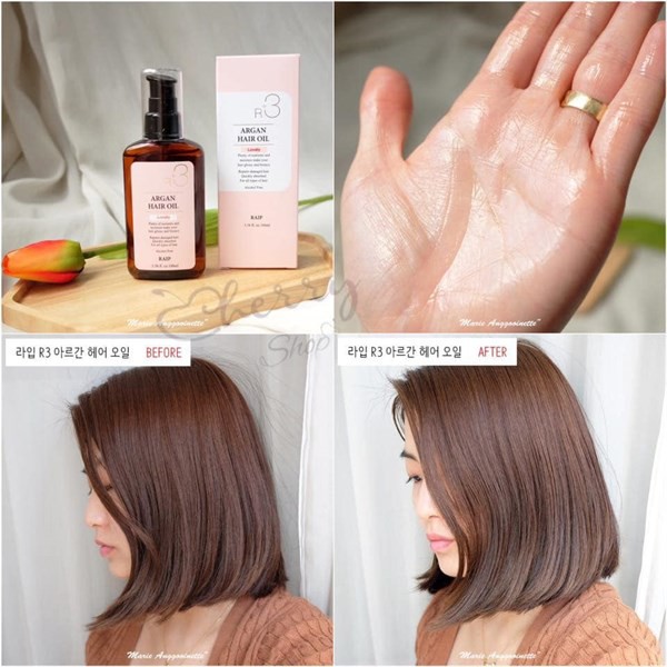 Raip R3 Argan Hair Oil 100ml. ออยล์บำรุงผม ผมนุ่ม เงางาม ไม่ชี้ฟู (1ขวด)