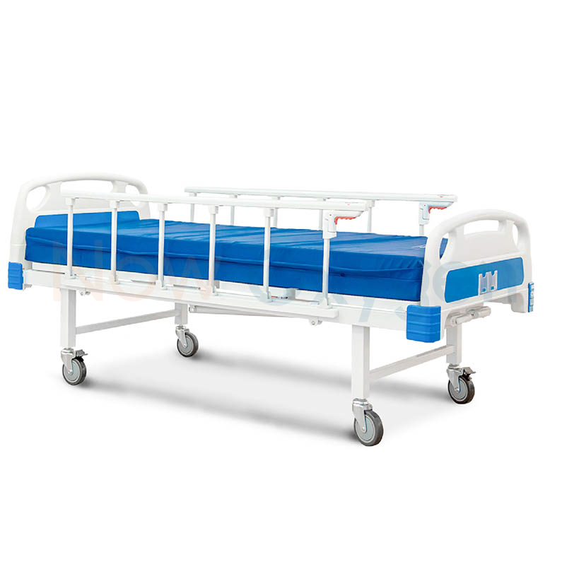 เตียงผู้ป่วย 2 ฟังก์ชั่น แบบมือหมุน (Manual) ปรับพนังพิงหลัง และปรับงอเข่า (ปรับความสูง-ต่ำไม่ได้) รับประกันศูนย์ไทย 6 ปี