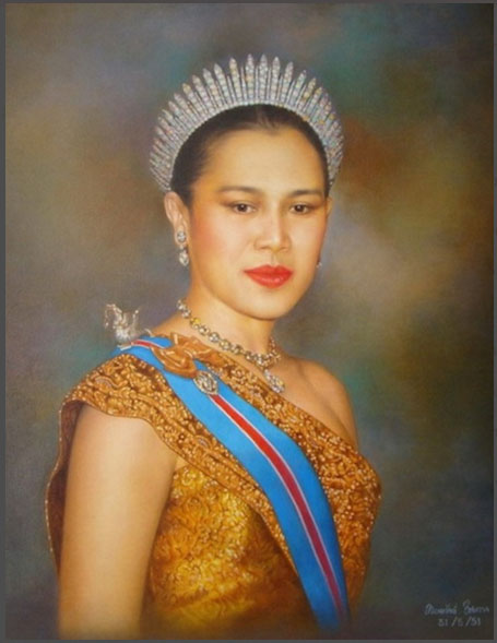 ภาพวาดพระราชินีสวมมงกุฎ (ใหญ่)