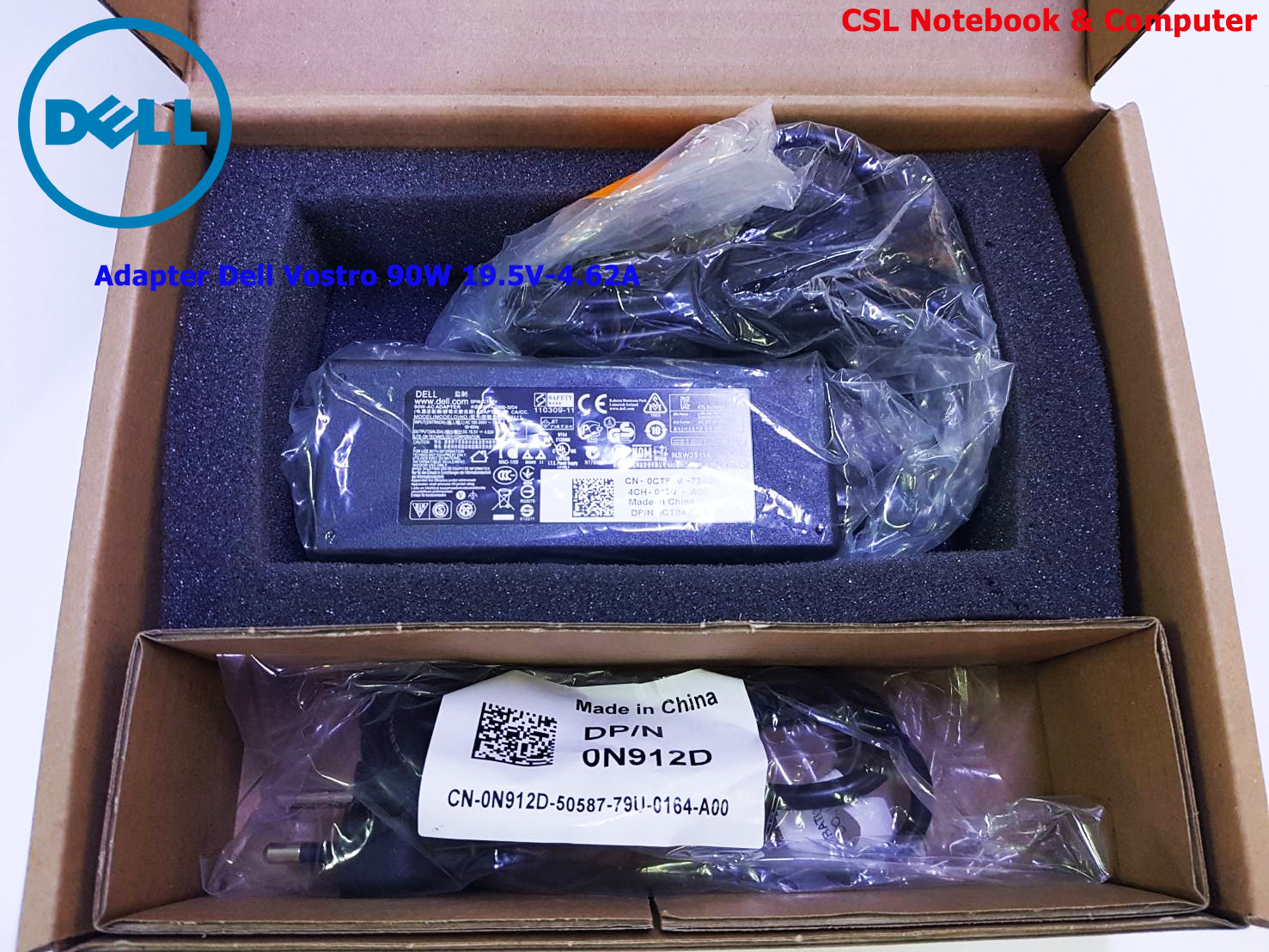 Adapter โน๊ตบุ๊ค Dell Vostro 5460 5470 5480 แท้ สายชาร์จ Dell Vostro 5460 5470 5480 90W รับประกันศูนย์ Dell Thailand ราคา พิเศษ