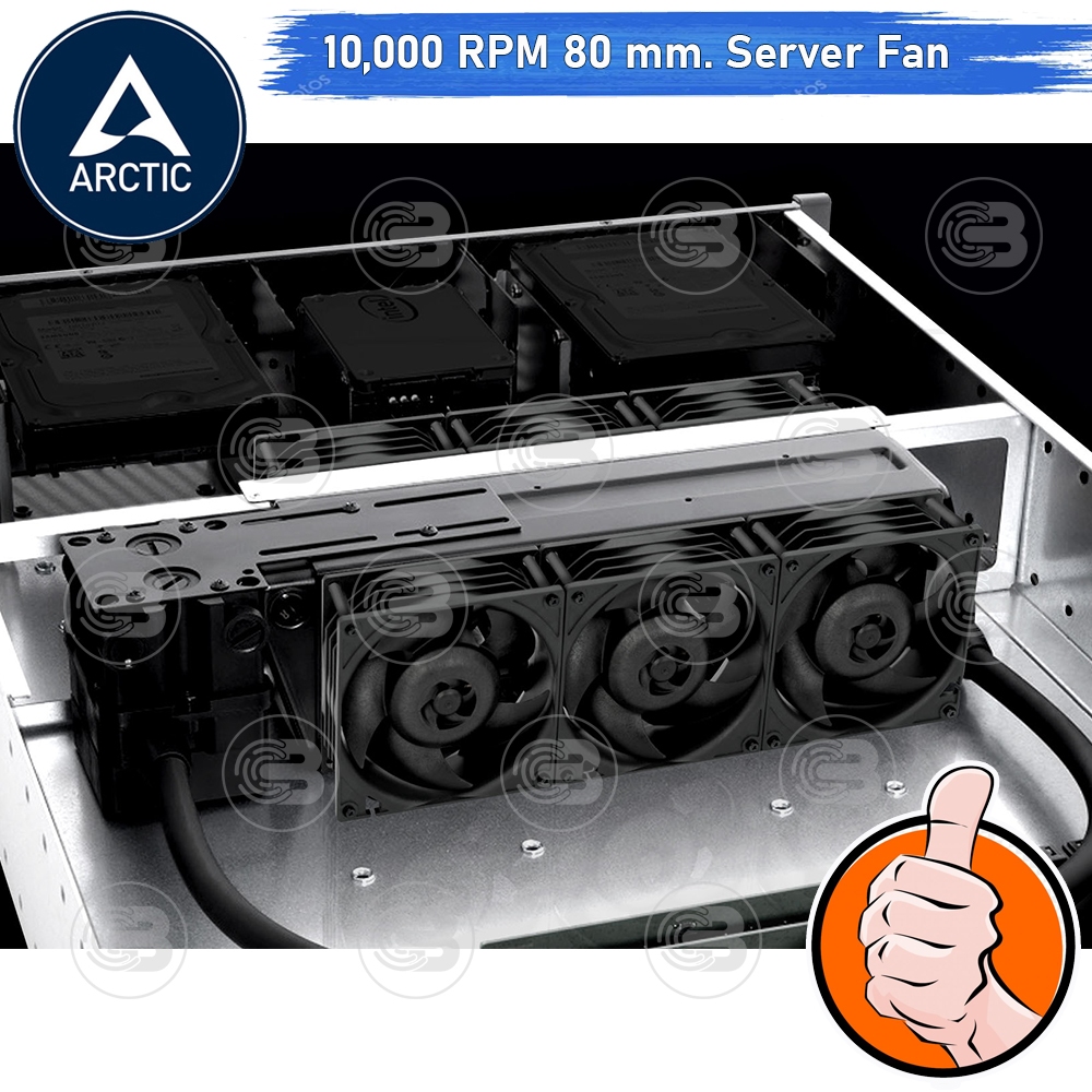 [CoolBlasterThai] ARCTIC S8038-10K 10,00 RPM (size 80 mm.) Fan Case ประกัน 6 ปี